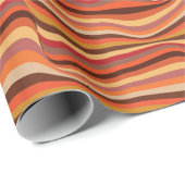Abstract zandsteenkleurig golfpatroon cadeaupapier (Rol Hoek)
