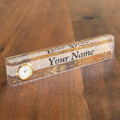 Abstract zandsteenpatroon naambordje (Zijkant)