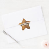 Abstract zandsteenpatroon ster sticker (Envelop)