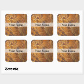 Abstract zandsteenpatroon vierkante sticker (Vel)