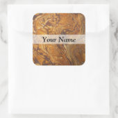 Abstract zandsteenpatroon vierkante sticker (Tas)