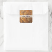 Abstract zandsteenpatroon vierkante sticker (Tas)