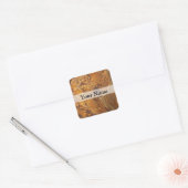 Abstract zandsteenpatroon vierkante sticker (Envelop)