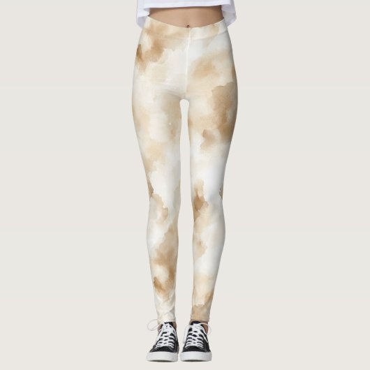 Abstract Zandstrand Leggings (Voorkant)