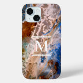 Abstract zandstrandpatroon waterschuim monogram Case-Mate iPhone case (Achterkant)
