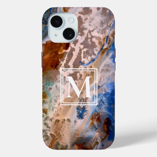 Abstract zandstrandpatroon waterschuim monogram Case-Mate iPhone case (Achterkant)