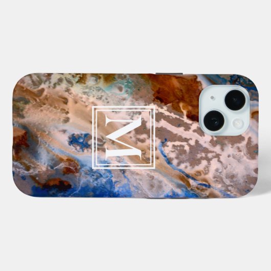 Abstract zandstrandpatroon waterschuim monogram Case-Mate iPhone case (Achterkant (horizontaal))