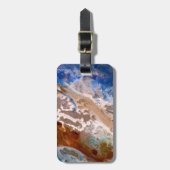 Abstract zandstrandpatroon waterschuimpatroon bagagelabel (Voorkant verticaal)