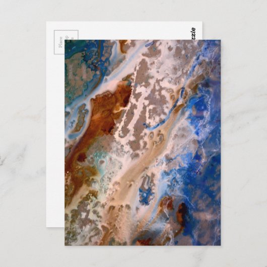 Abstract zandstrandpatroon waterschuimpatroon briefkaart (Voorkant / Achterkant)