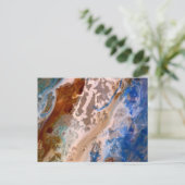 Abstract zandstrandpatroon waterschuimpatroon briefkaart (Staand voorkant)