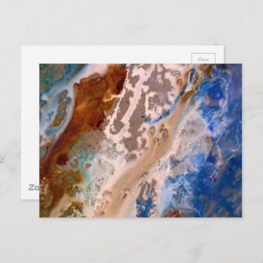 Abstract zandstrandpatroon waterschuimpatroon briefkaart (Voorkant / Achterkant)