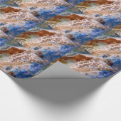 Abstract zandstrandpatroon waterschuimpatroon cadeaupapier (Hoek)