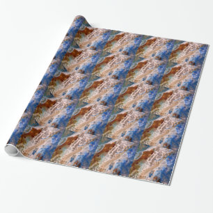 Abstract zandstrandpatroon waterschuimpatroon cadeaupapier