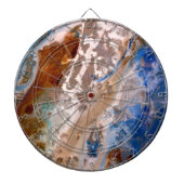 Abstract zandstrandpatroon waterschuimpatroon dartbord (Voorkant)