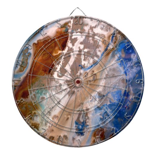 Abstract zandstrandpatroon waterschuimpatroon dartbord (Voorkant)