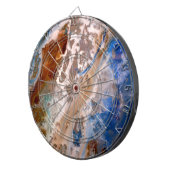 Abstract zandstrandpatroon waterschuimpatroon dartbord (Voorkant Rechts)