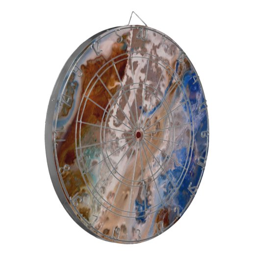 Abstract zandstrandpatroon waterschuimpatroon dartbord (Voorkant Links)