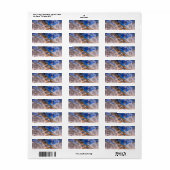 Abstract zandstrandpatroon waterschuimpatroon etiket (Full Sheet)