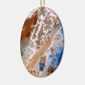 Abstract zandstrandpatroon waterschuimpatroon keramisch ornament (Links)