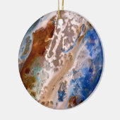 Abstract zandstrandpatroon waterschuimpatroon keramisch ornament (Links)