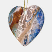 Abstract zandstrandpatroon waterschuimpatroon keramisch ornament (Links)