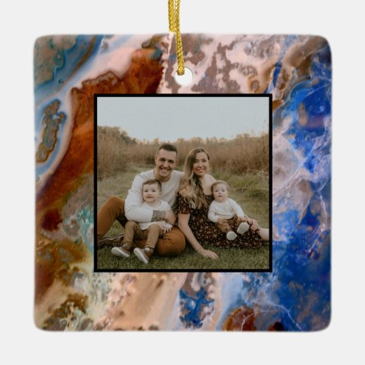 Abstract zandstrandpatroon waterschuimpatroon keramisch ornament (Voorkant)