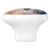 Abstract zandstrandpatroon waterschuimpatroon keramische knop (Zijkant)