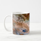 Abstract zandstrandpatroon waterschuimpatroon koffiemok (Links)