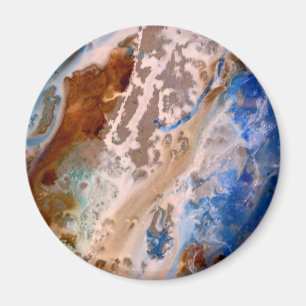 Abstract zandstrandpatroon waterschuimpatroon magneet