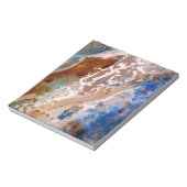 Abstract zandstrandpatroon waterschuimpatroon notitieblok (Linkerzijde)