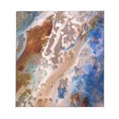 Abstract zandstrandpatroon waterschuimpatroon notitieblok (Voorkant)