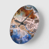 Abstract zandstrandpatroon waterschuimpatroon ronde klok (Hoek)