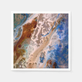 Abstract zandstrandpatroon waterschuimpatroon servet