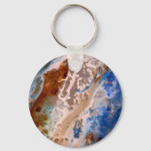 Abstract zandstrandpatroon waterschuimpatroon sleutelhanger (Voorkant)