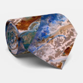 Abstract zandstrandpatroon waterschuimpatroon stropdas (Opgerold)