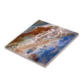 Abstract zandstrandpatroon waterschuimpatroon tegeltje (Zijkant)