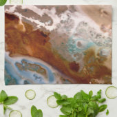 Abstract zandstrandpatroon waterschuimpatroon theedoek (Gevouwen)