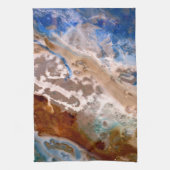 Abstract zandstrandpatroon waterschuimpatroon theedoek (Verticaal)