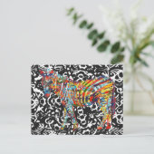 Abstract Zebra Briefkaart (Staand voorkant)