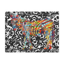 Abstract Zebra Briefkaart