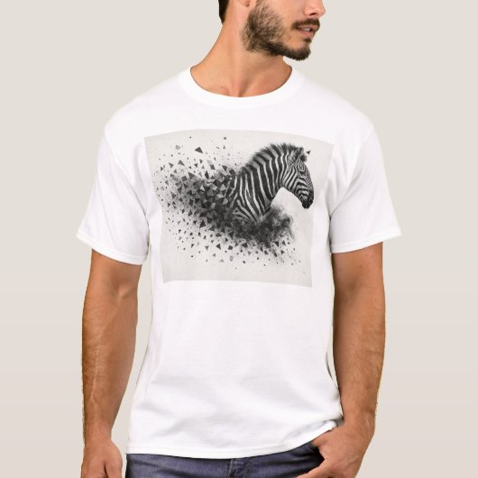 Abstract Zebra Burst Heren T-Shirt (Voorkant)
