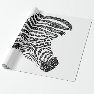Abstract Zebra Canvas Black White Cadeaupapier