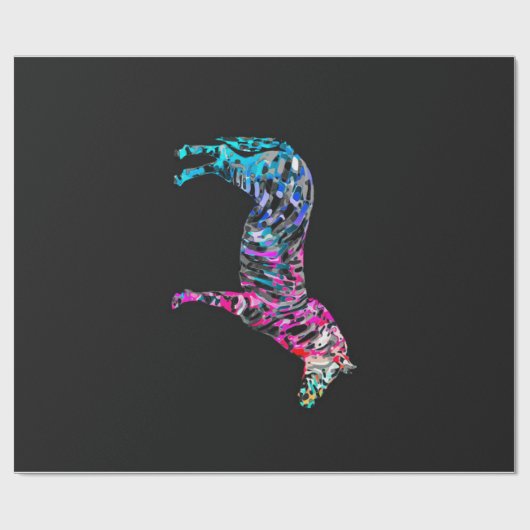 Abstract Zebra Canvas Cadeaupapier (Vlak)