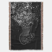 Abstract Zebra in Beweging Vloeistof Deken (Voorkant Verticaal)