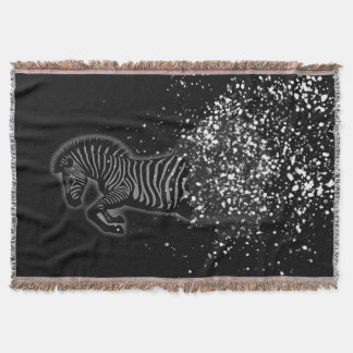 Abstract Zebra in Beweging Vloeistof Deken