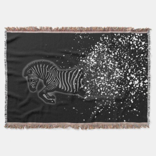 Abstract Zebra in Beweging Vloeistof Deken (Voorkant)