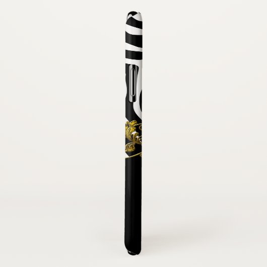 Abstract Zebra - Rood zwart - wit goud Case-Mate iPhone Case (Achterkant / rechts)