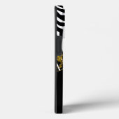 Abstract Zebra - Rood zwart - wit goud Case-Mate iPhone Case (Achterkant / Rechts)