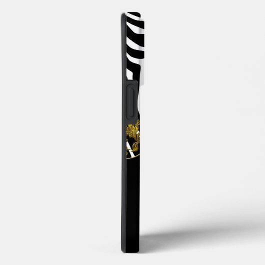 Abstract Zebra - Rood zwart - wit goud Case-Mate iPhone Case (Achterkant / Rechts)