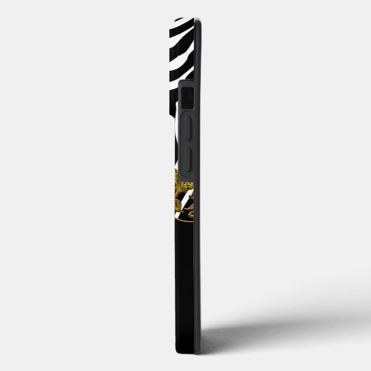 Abstract Zebra - Rood zwart - wit goud Case-Mate iPhone Case (Achterkant / Links)